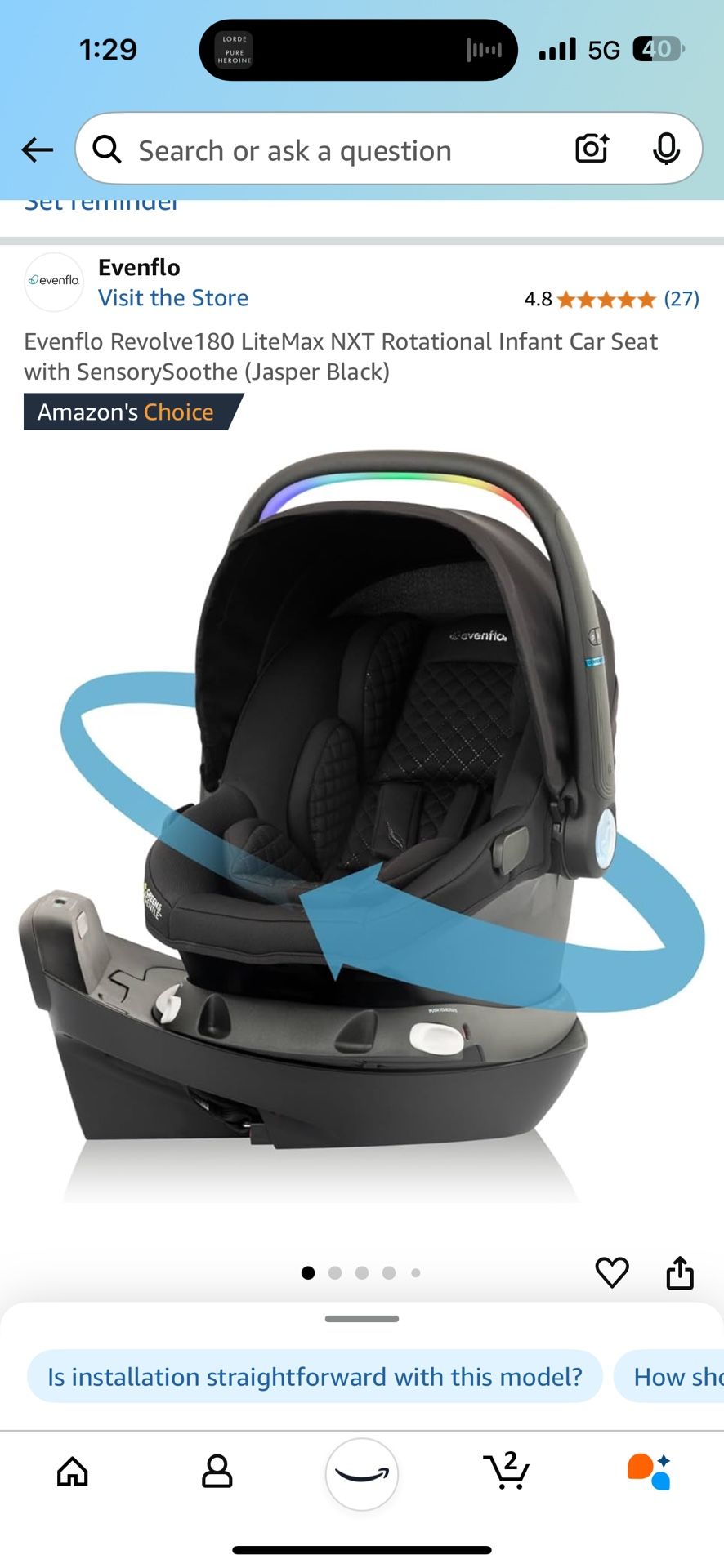 Evenflo Revolve180 LiteMax Car Seat Set