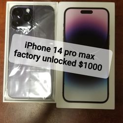 iPhone 14 Pro Max Purple factory Unlocked 