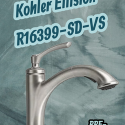 Pre-owned Kohler Elliston Pullout Kitchen Faucet Vibrant Stainless R16399–SD-VS