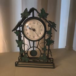 Ingraham Decorative Metal Mantel Clock