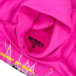 Men’s Medium pink Sp5der hoodie