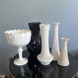 Collection of glass vases