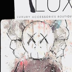 KAWS Pink Canvas Print