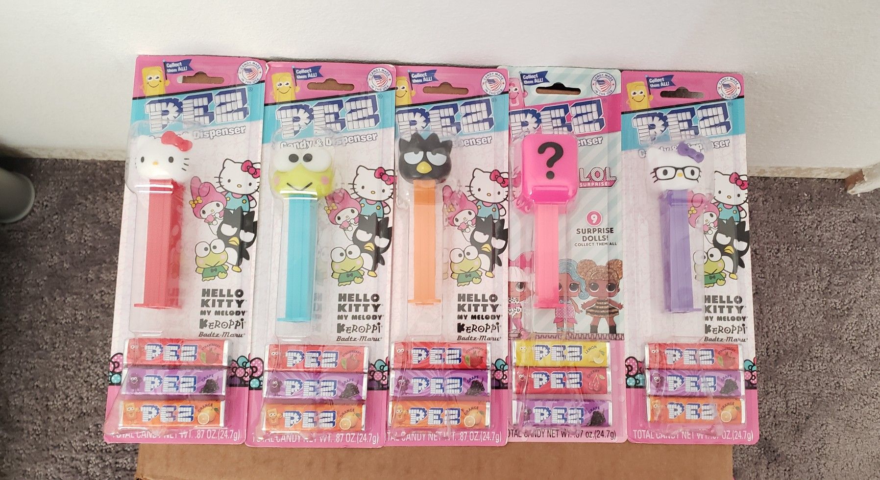 5 pack Pez Hello Kitty Disney