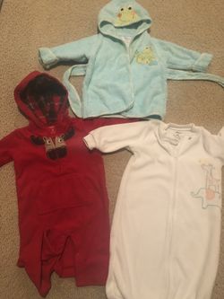 Baby Xmas outfit , sleep sack and bath robe