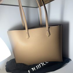 Brand New Quince Italian Leather Triple Compartment Shopper Tote Triple Cappuccino $190