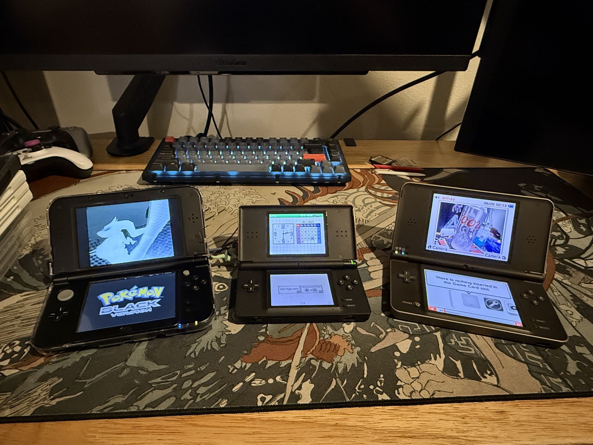 Nintendo Switch, New 3DS XL, DSi, XL DS lite, games, with dock, chargers and bags.