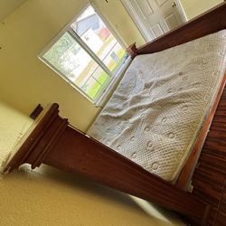Queen Bed Frame And Spring Box Free