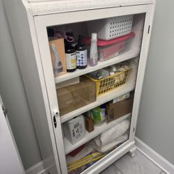 Wood And Glass Bookcase 