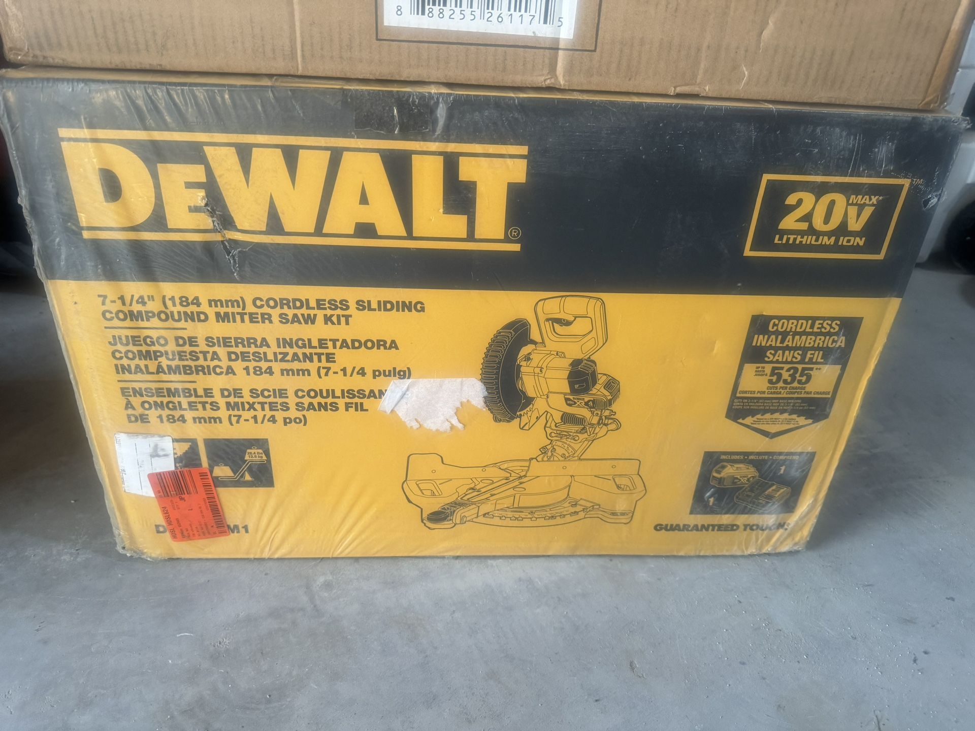 20V MAX Cordless 7-1/4 in. Sliding Miter Saw with (1) 20V Battery 4.0Ah