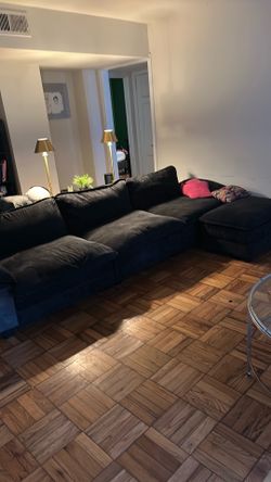 Dark blue sofa