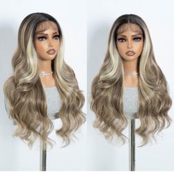 NEW/SEALED Long Wavy Wig With Baby Hair 30”