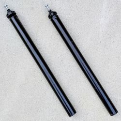 Pair of Ikea OLOV black adjustable height table or desk leg replacement inner components