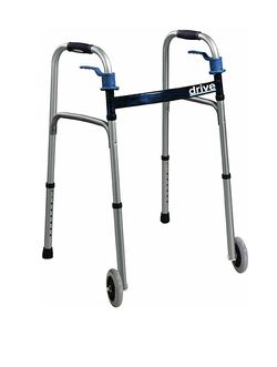 Deluxe Trigger Release Folding Walker with 5" Wheels