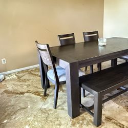 Dining Table With Bench And Chairs