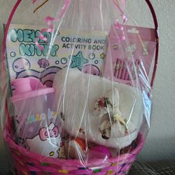 Hello kitty easter basket