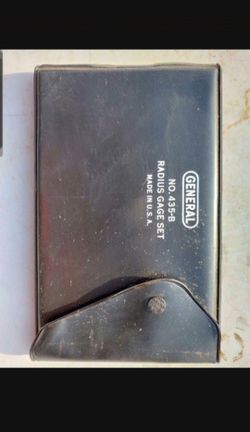 General No. 435-b Radius Gage Complete Set Stainless Steel 24 PC Made in USA