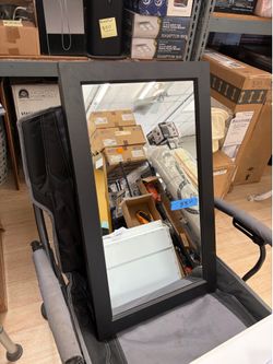 15-1/4 in. W x 26 in. H Rectangular Framed Recessed or Surface-Mount Bathroom Medicine Cabinet with Mirror, Black