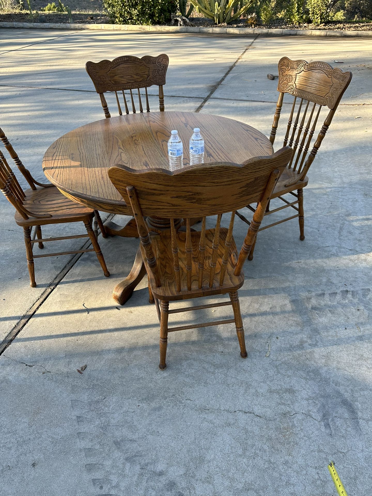 Oak Dining Table with 4 Chairs