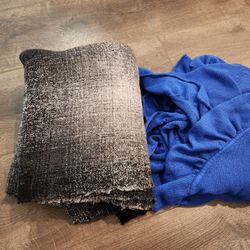 2 Knit Shawl - 85% lambwool celtic Kerry Woollen Mills, forever 21 blue , one size, good condition 