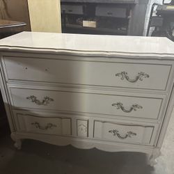 White Provincial Side Chest Of Drawers Dresser