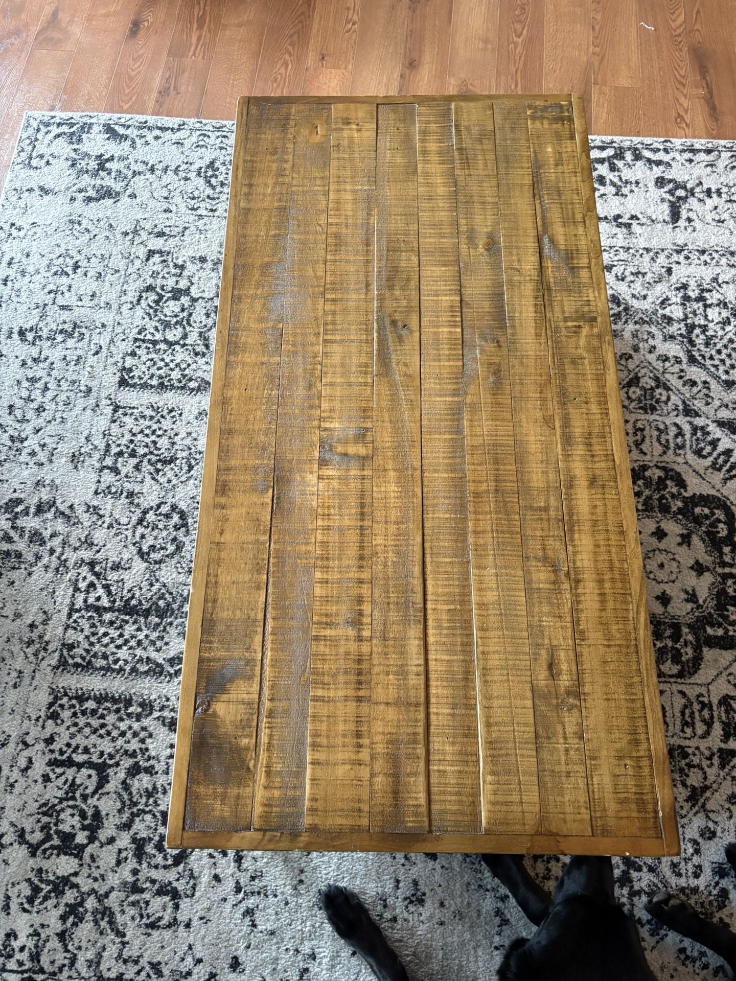 Coffee Table - Brown With Metal Legs - OBO 