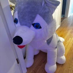 Giant Husky Stuffed Animal 