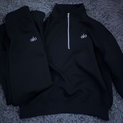 alo quarter zip set