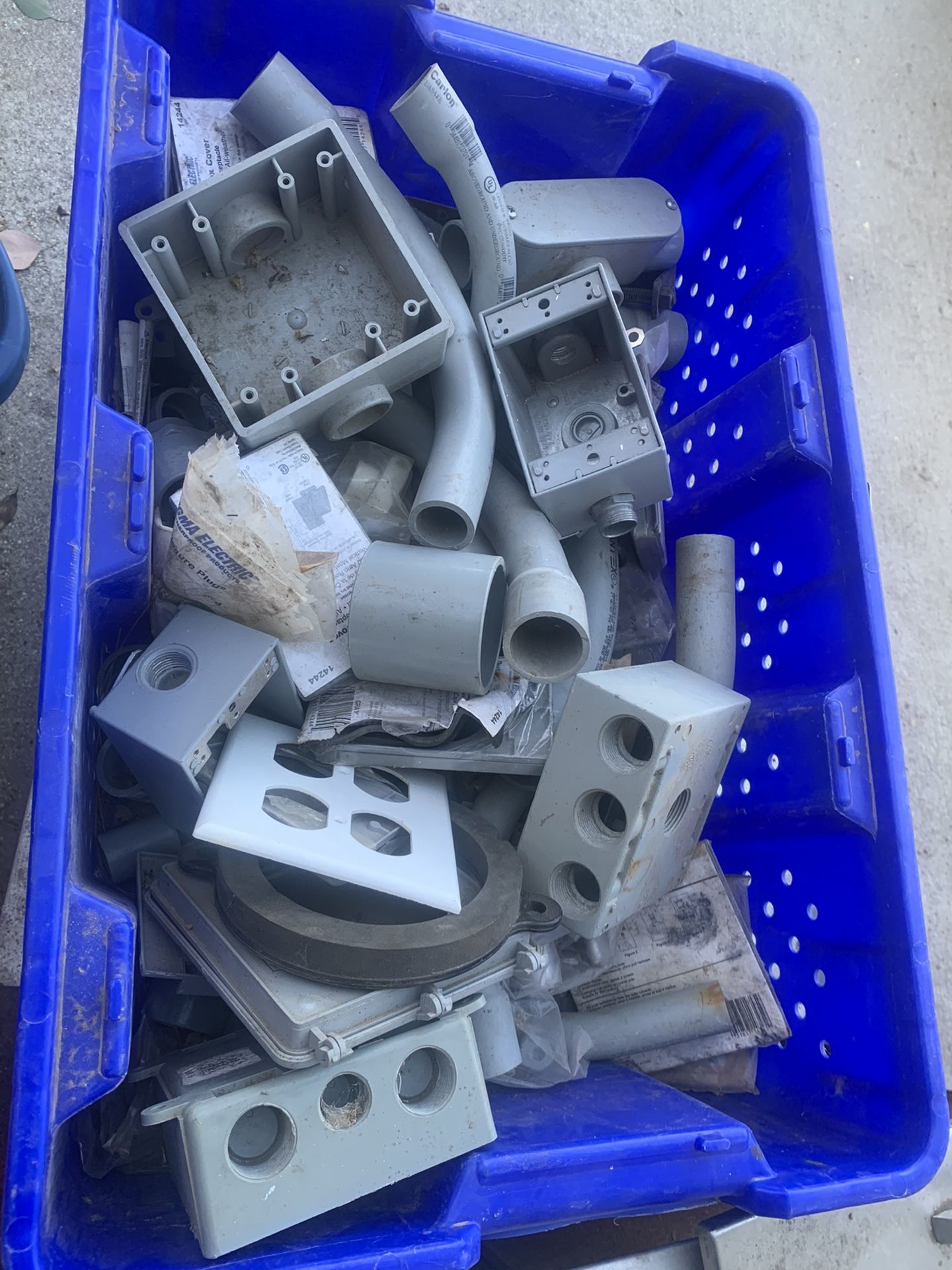 A Box Full Of Electrical Parts