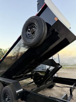 New 8X2X14 Scissor Lift Hydraulic Dump Trailer fully loaded 💪🏻