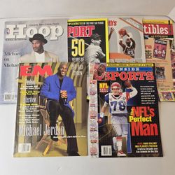 Various Lot Of 6 Michael Jordan Magazines NBA Sports Chicago Bulls 