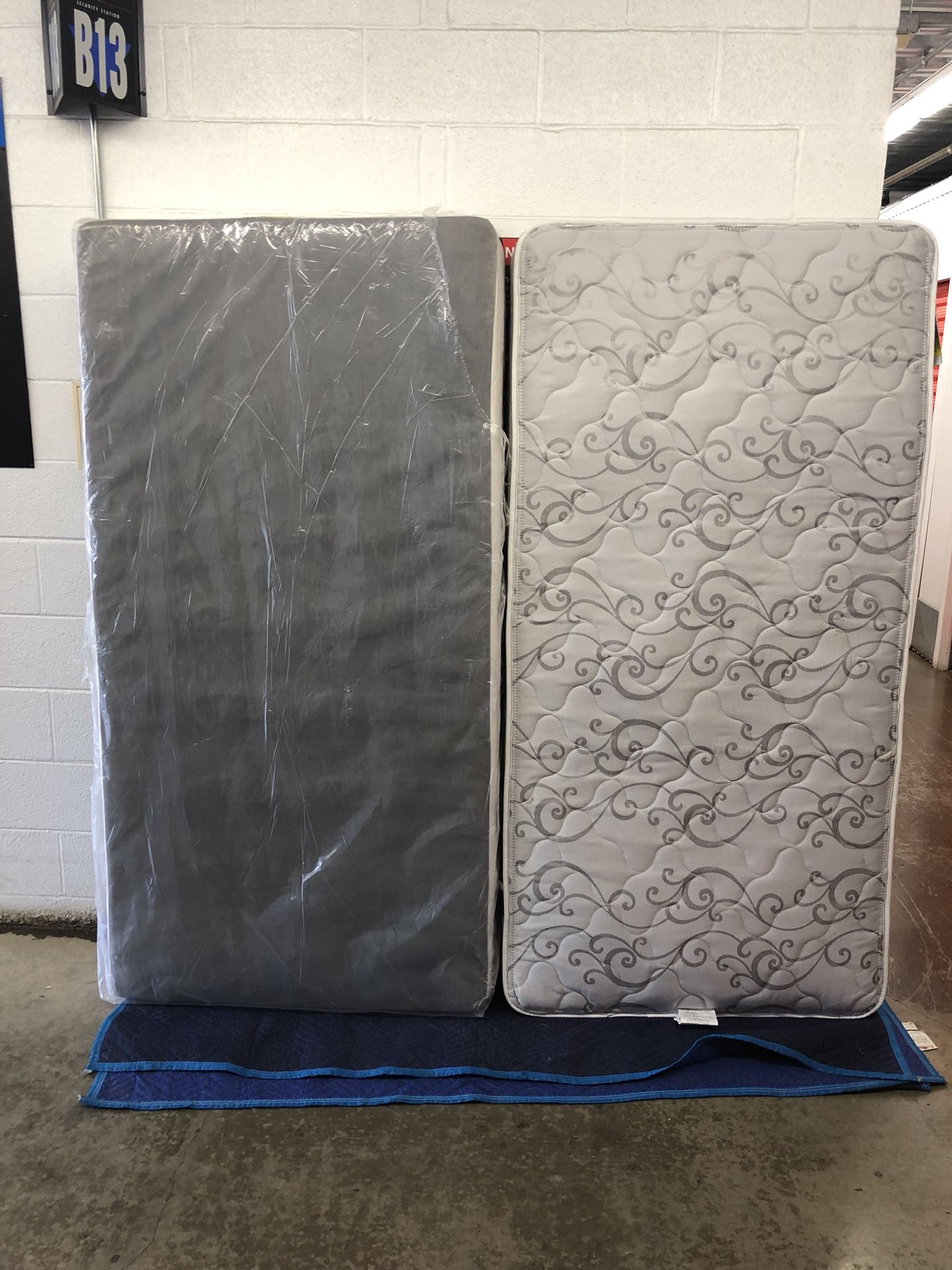 Serta twin mattress and board $135