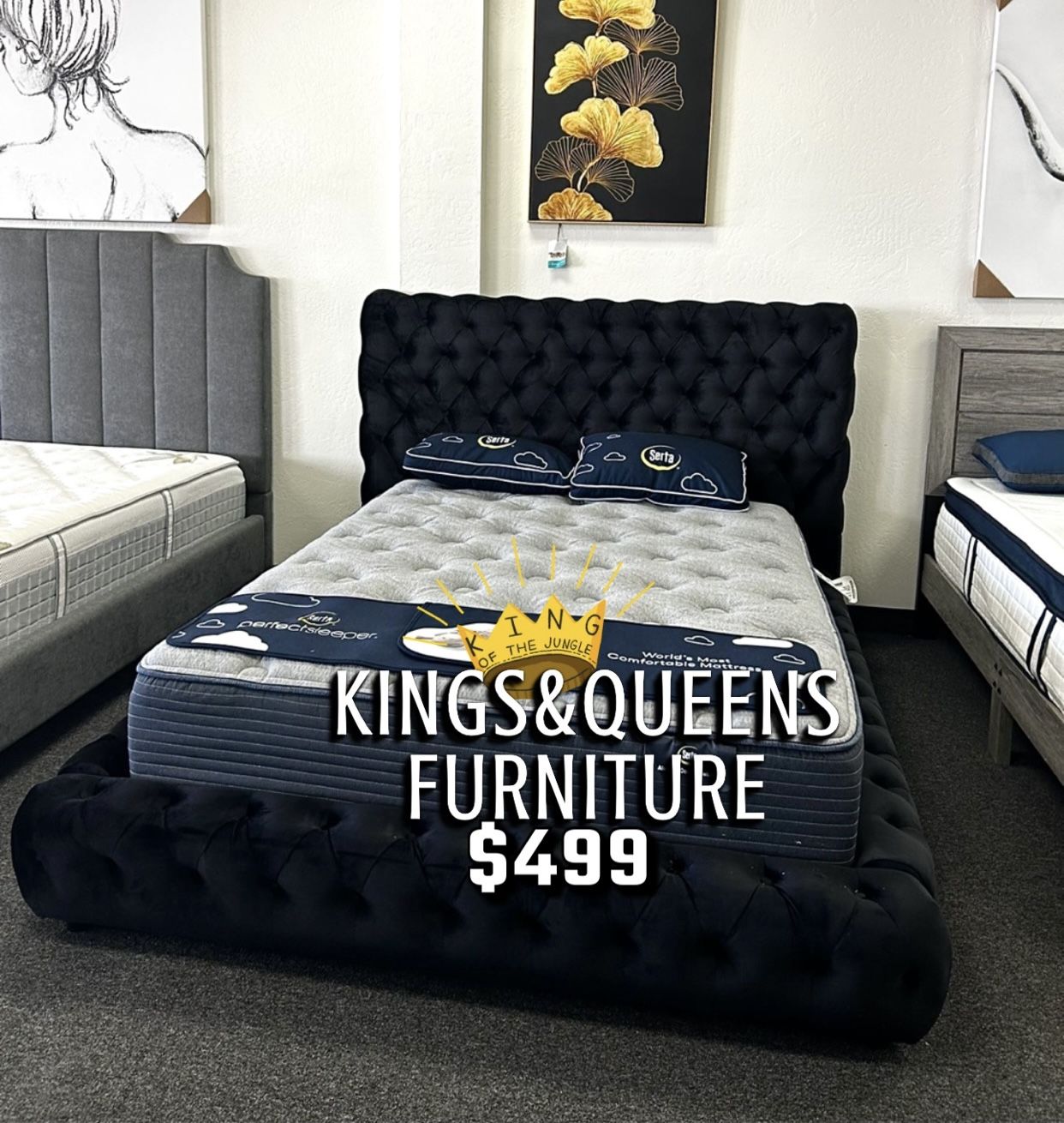 New Queen Bed Frame With Mattress