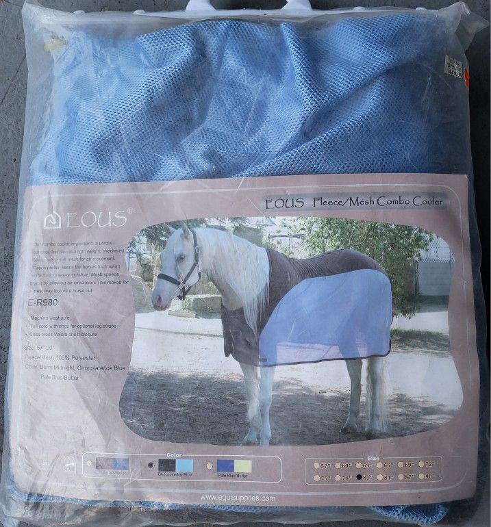 Horseware EOUS Fleece/Mesh Combo Cooler. E-R980 . SIZE 57"-90"
