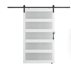 42 X 84 Barn Door Frosted Glass With Hardware 