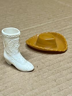 Vintage Doll Boot 1960s. Doll Hat