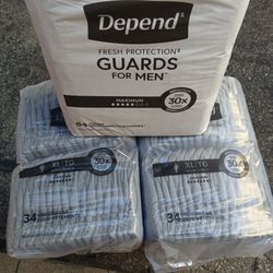 Bundle Deal Depend Mens Diapers And Pads
