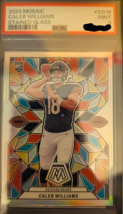 CALEB WILLIAMS PSA 9 2024 PANINI MOSAIC #SG-16 STAINED GLASS