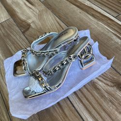 Sliver Heels Brand New Size 7