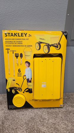 6 Piece Stanley Jr. Wagon Garden Tool Set - Age 5 and Up