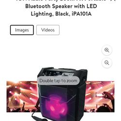 ION Audio Party Boom FX Portable Bluetooth Speaker with LED Lighting, Black, iPA101A

