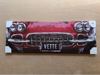 Chevy Corvette Canvas Art Print 36”x13” from Hobby Lobby - NEW!