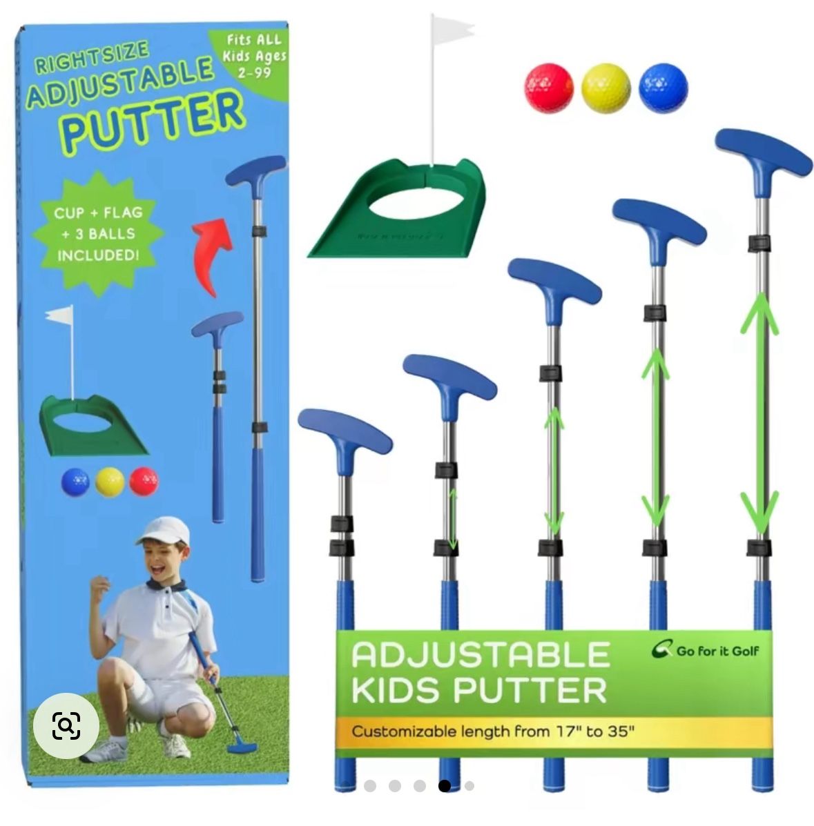 Kids Adjustable Putter Size