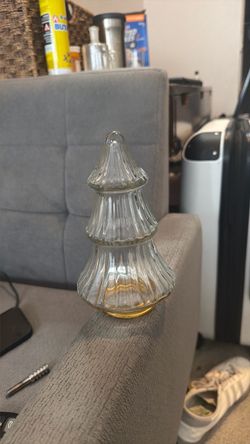 Target Bullseye Playground Clear Tiered Fluted GLASS TREE Christmas 2023