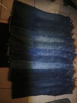 12 pairs of womens  jeans.