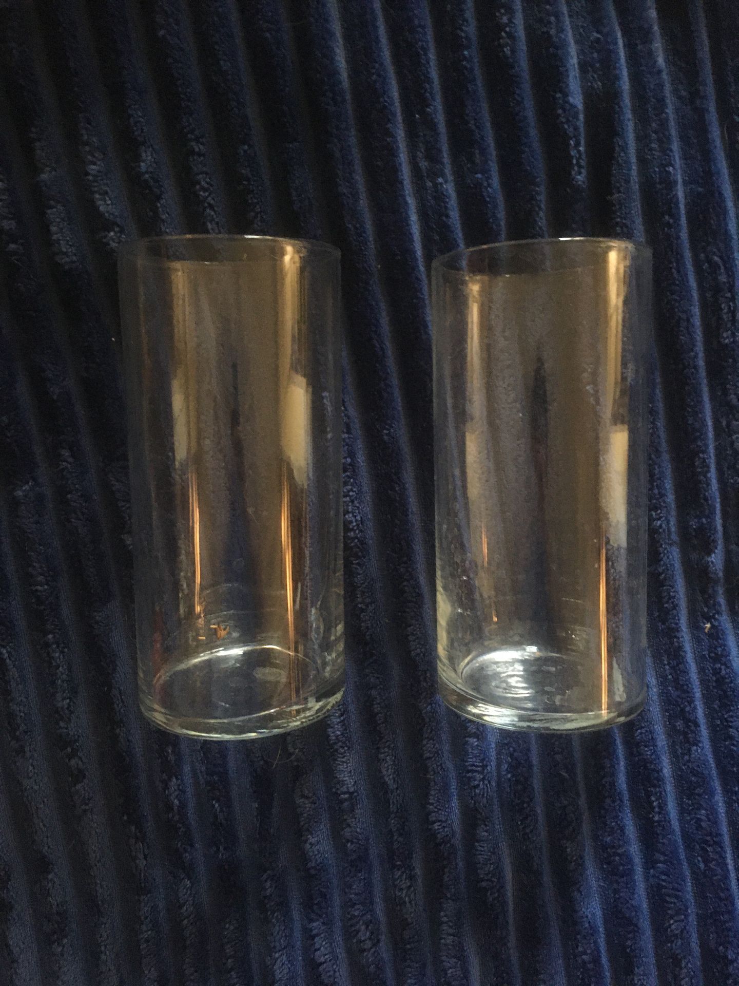 two pairs of glass vase