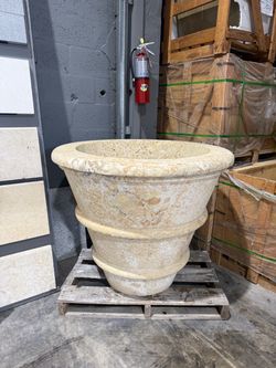 Coral stone urn planter