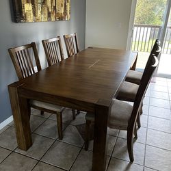 Dining set expandable 6-8 person