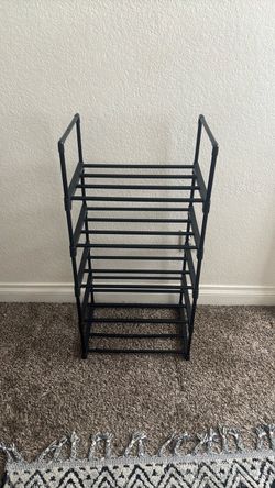 MOVING SALE 🚚 Black Metal Shoe Rack / Storage Organizer