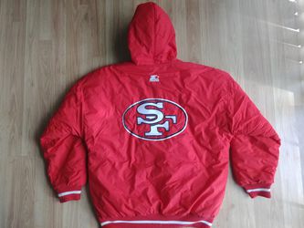 90s STARTER San Francisco 49ers Jacket Parka Size LARGE